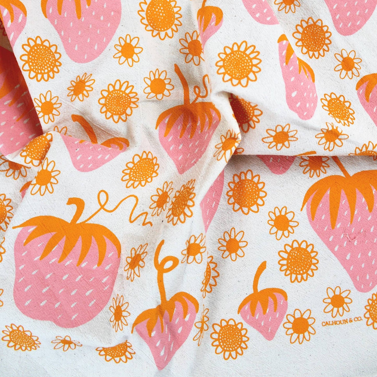 Strawberry Printed Tea Towel