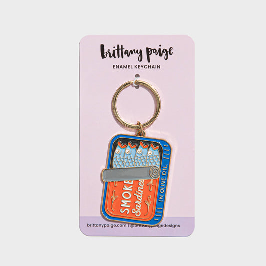 Sardines Can Enamel Keychain