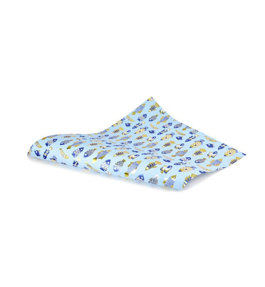 Gold Foil Fish Pattern Gift Wrap Sheet