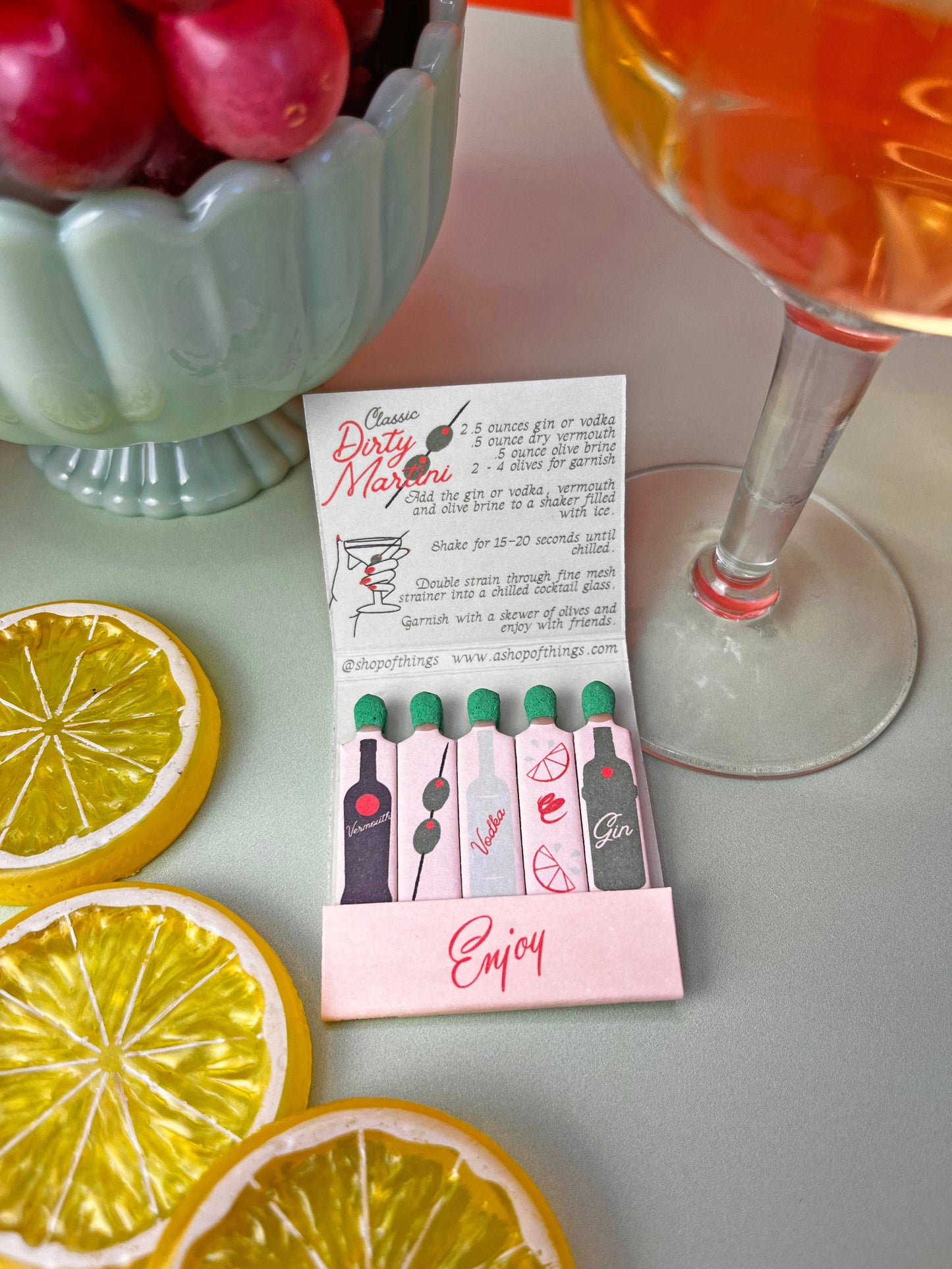 Dirty Martini Matchbook