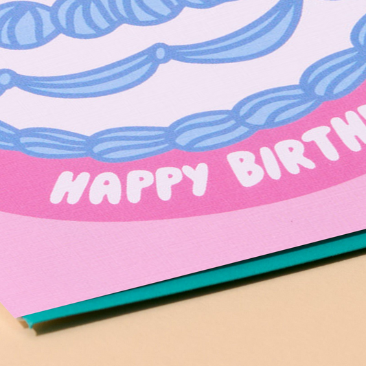 close up of "45 and still alive!" birthday card