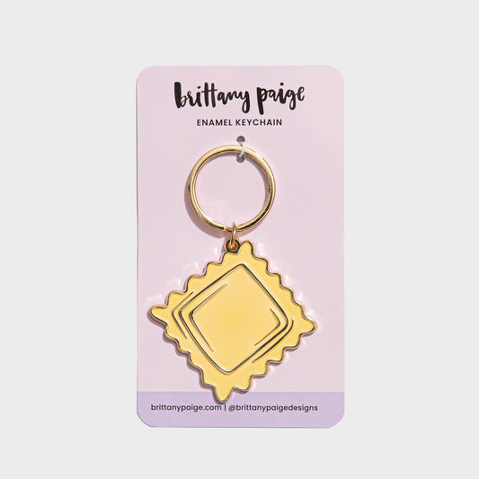 Ravioli Pasta Enamel Keychain