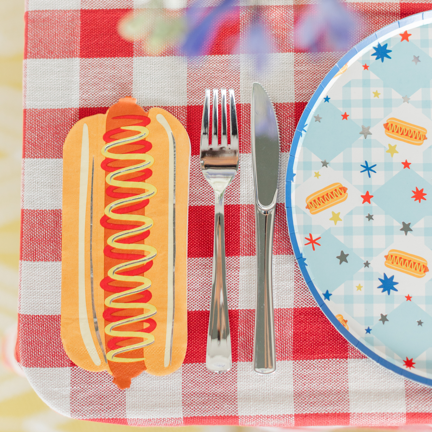 Hot Dog Die-Cut Paper Napkins
