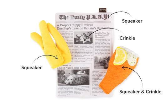 Fish and Chippy Chews Dog Toy