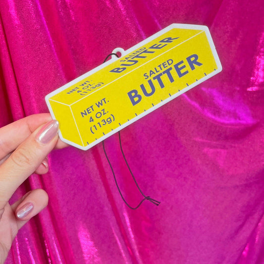 Air freshener made to look like a stick of salted butter