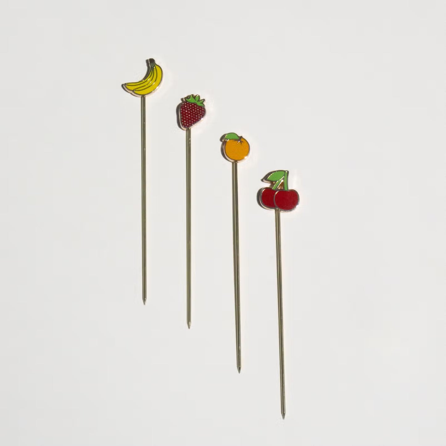 Fruit picks- banana, strawberry, orange and cherries