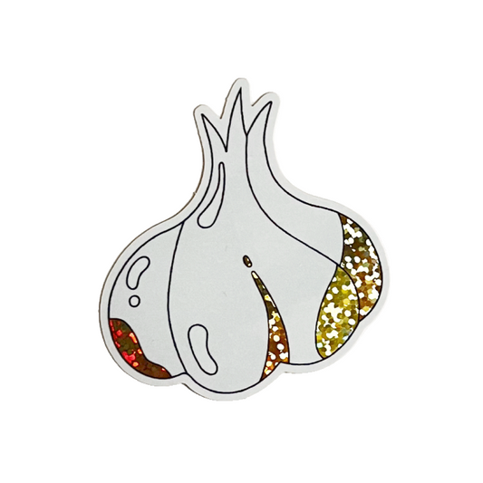glitter garlic sticker