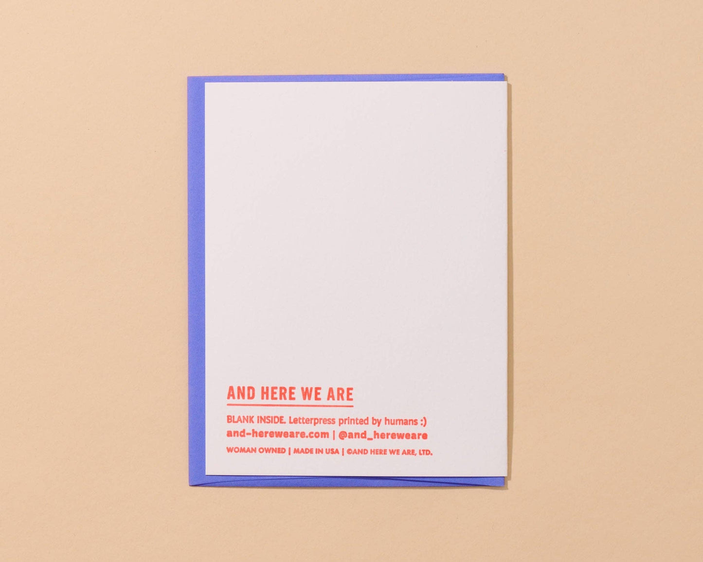 Back of house warming card