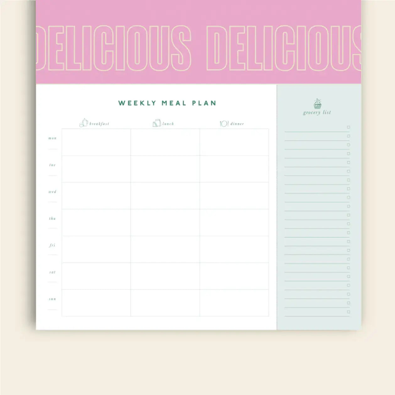 Inside of Meal Planner