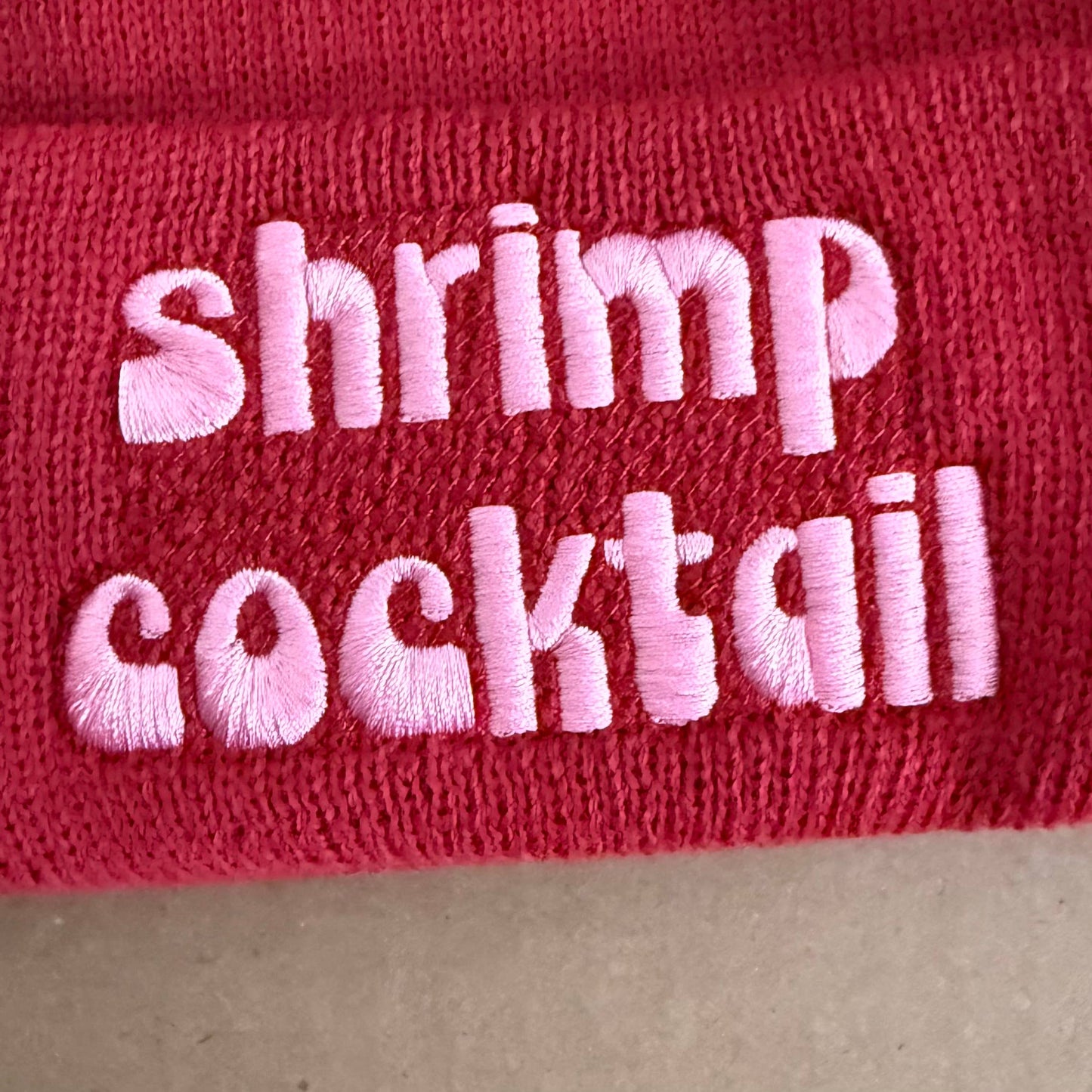 Shrimp Cocktail Knit Beanie