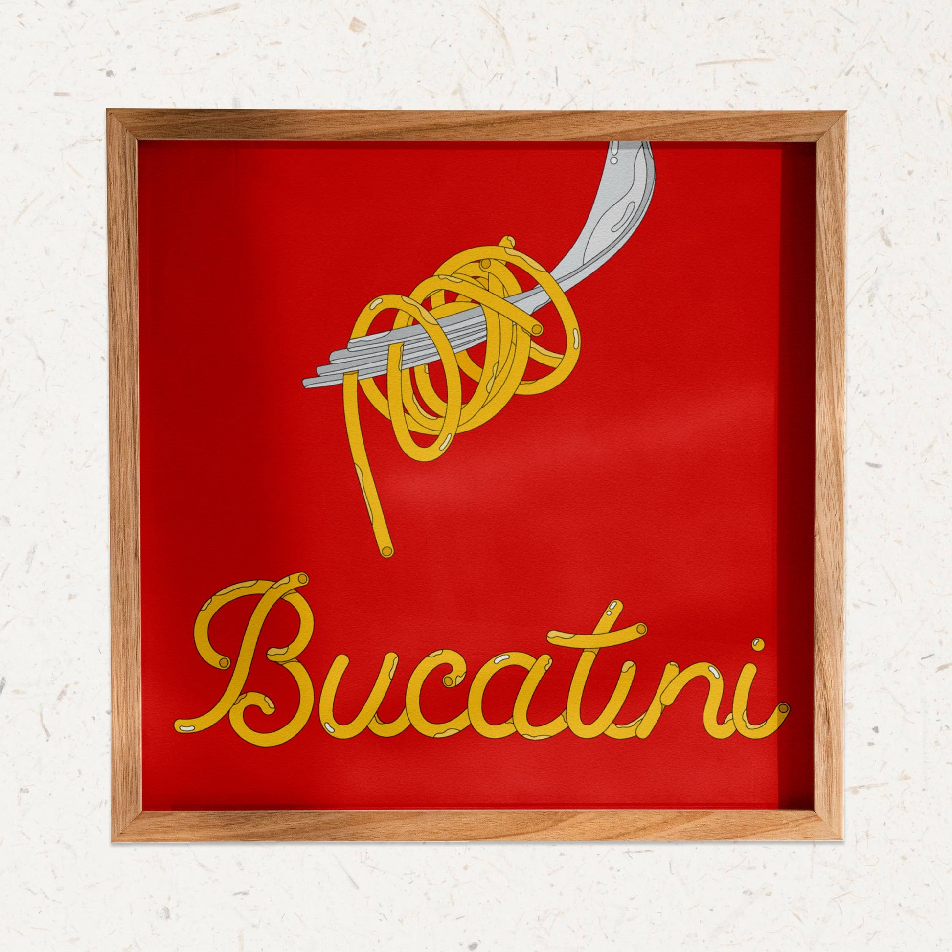 Framed bucatini art print by Marianna Fierro