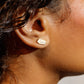 gold plated stick of butter stud earrings 