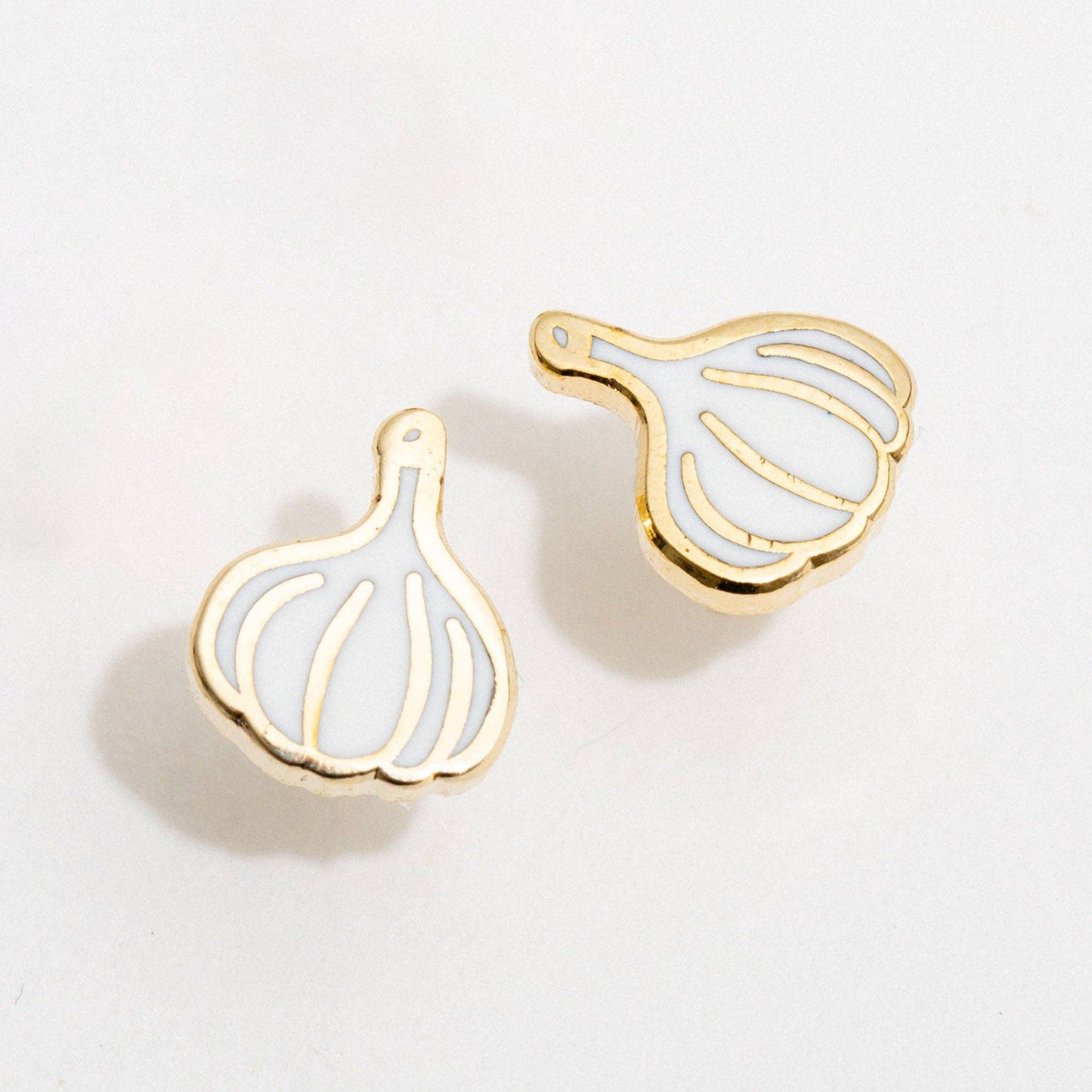 pair of garlic stud earrings