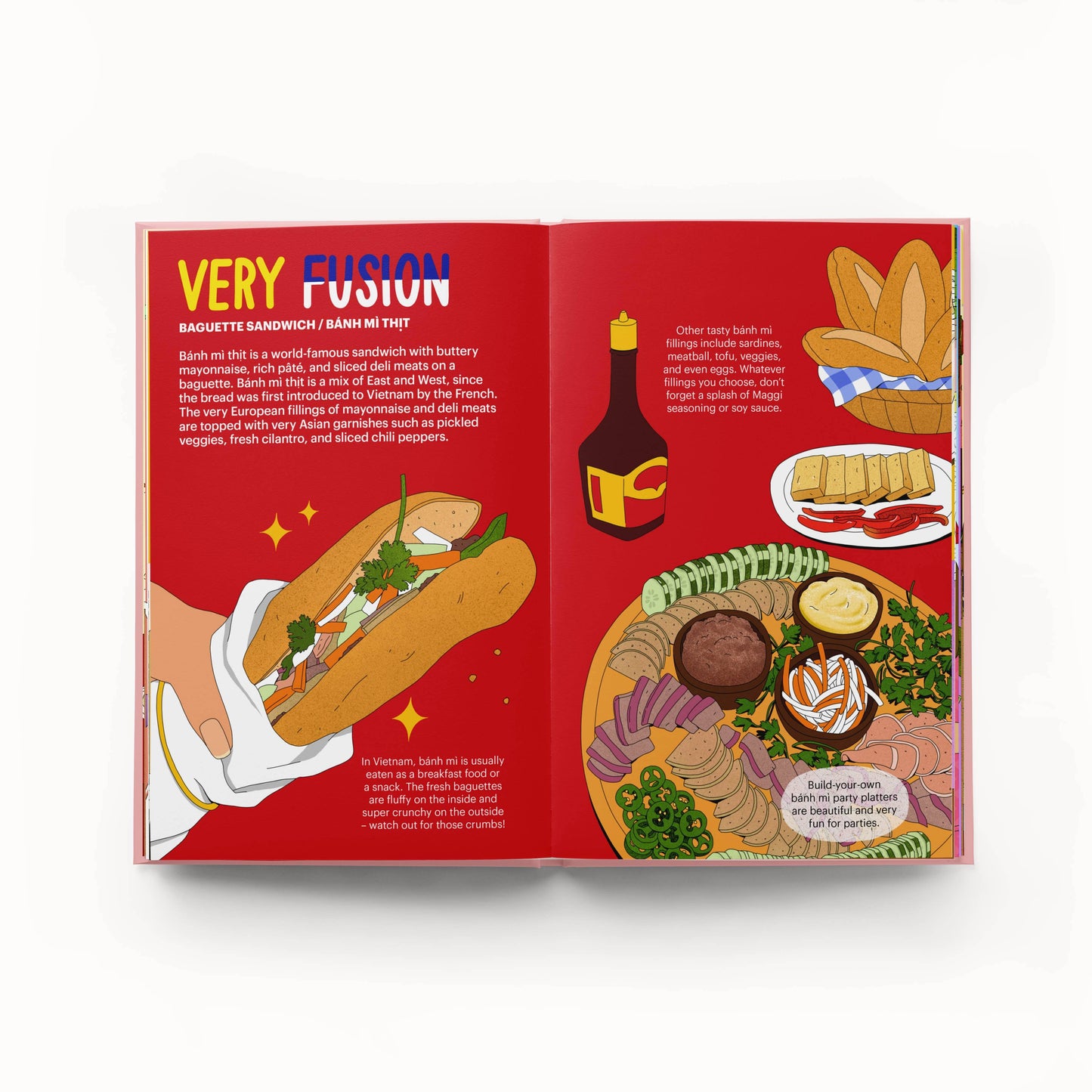 inside pages of "A Very Asian Guide to Vietnamese Food" book