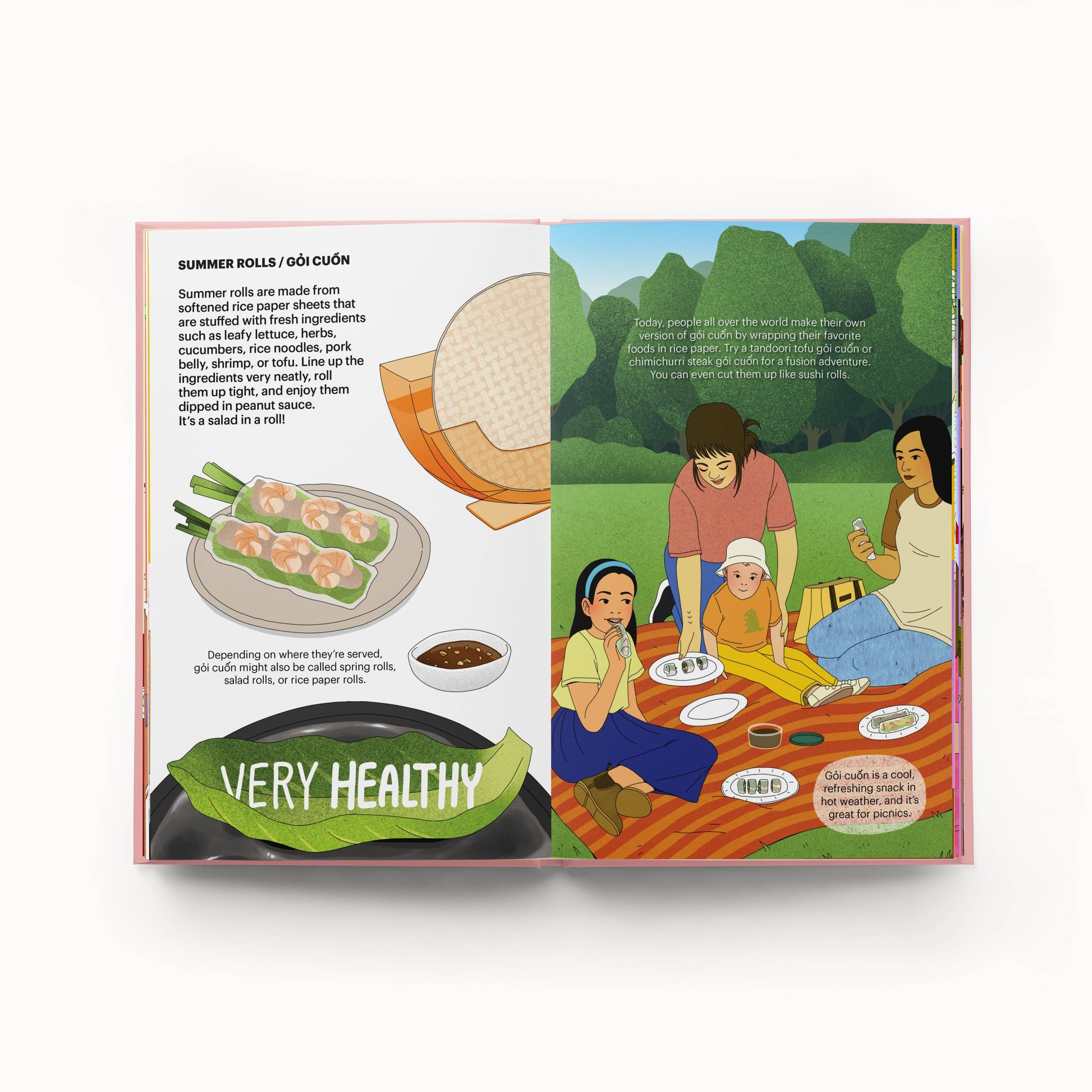 inside pages of "A Very Asian Guide to Vietnamese Food" book