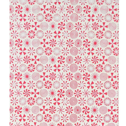 full design of the red and white peppermint candy gift wrap sheet