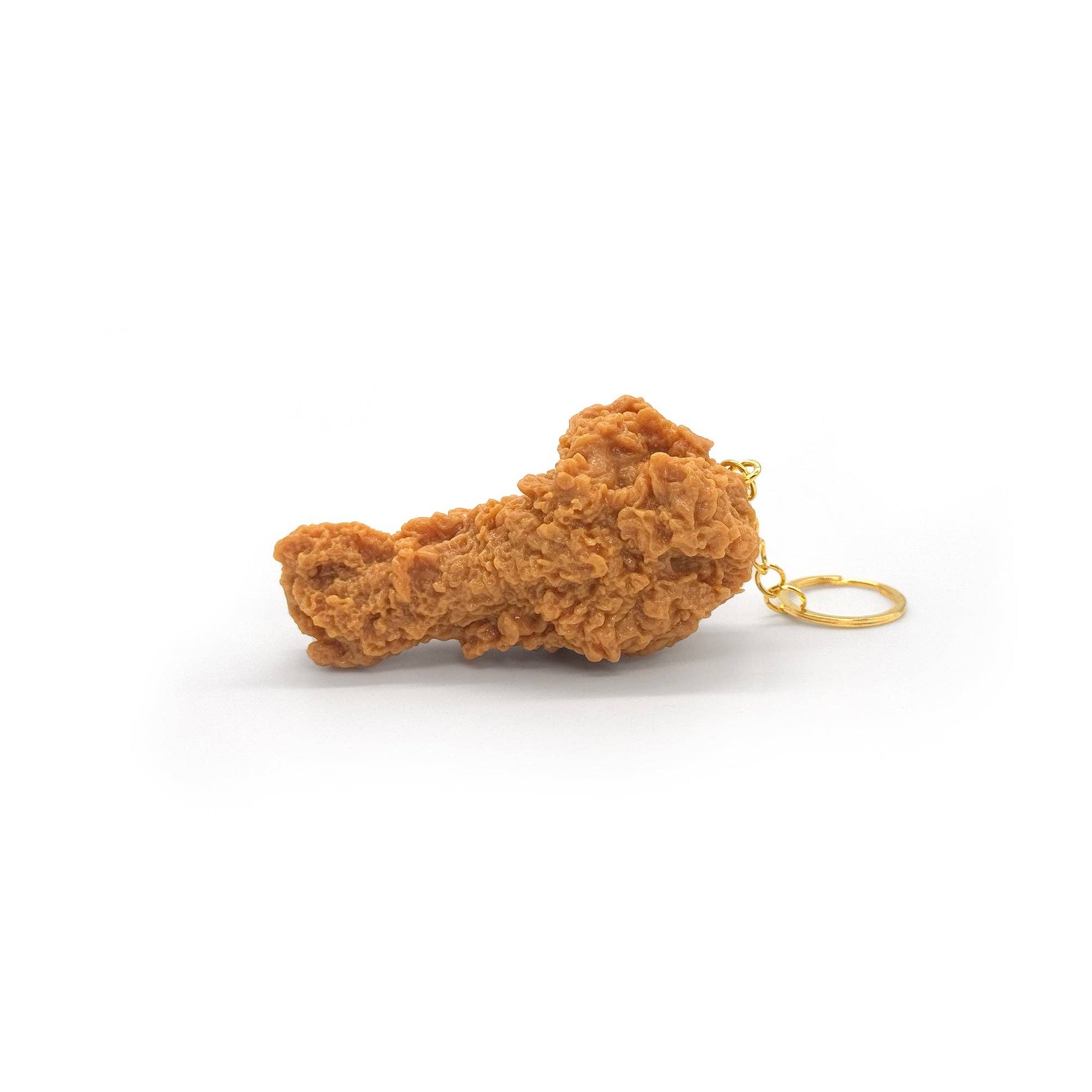 realistic looking mini fried chicken keychain