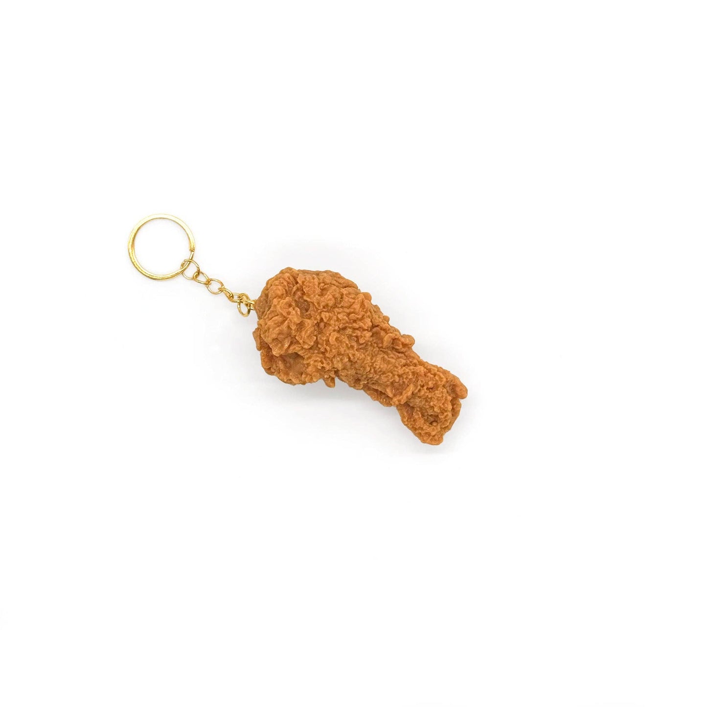 realistic looking mini fried chicken keychain