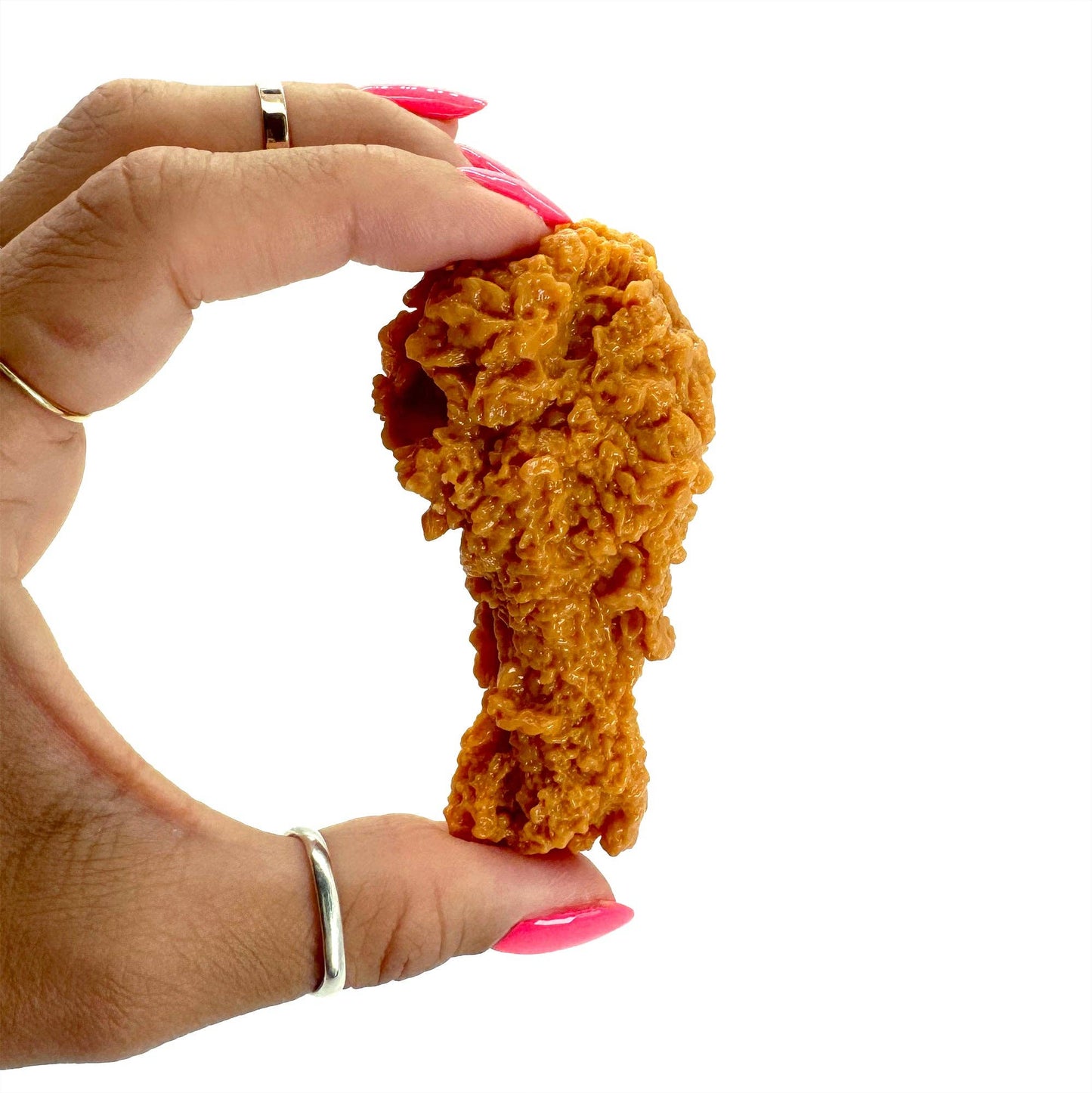 realistic looking mini fried chicken keychain