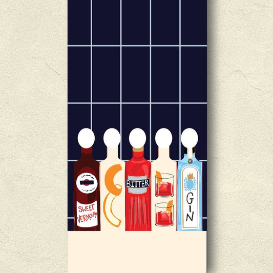 Interior of the negroni matchbook