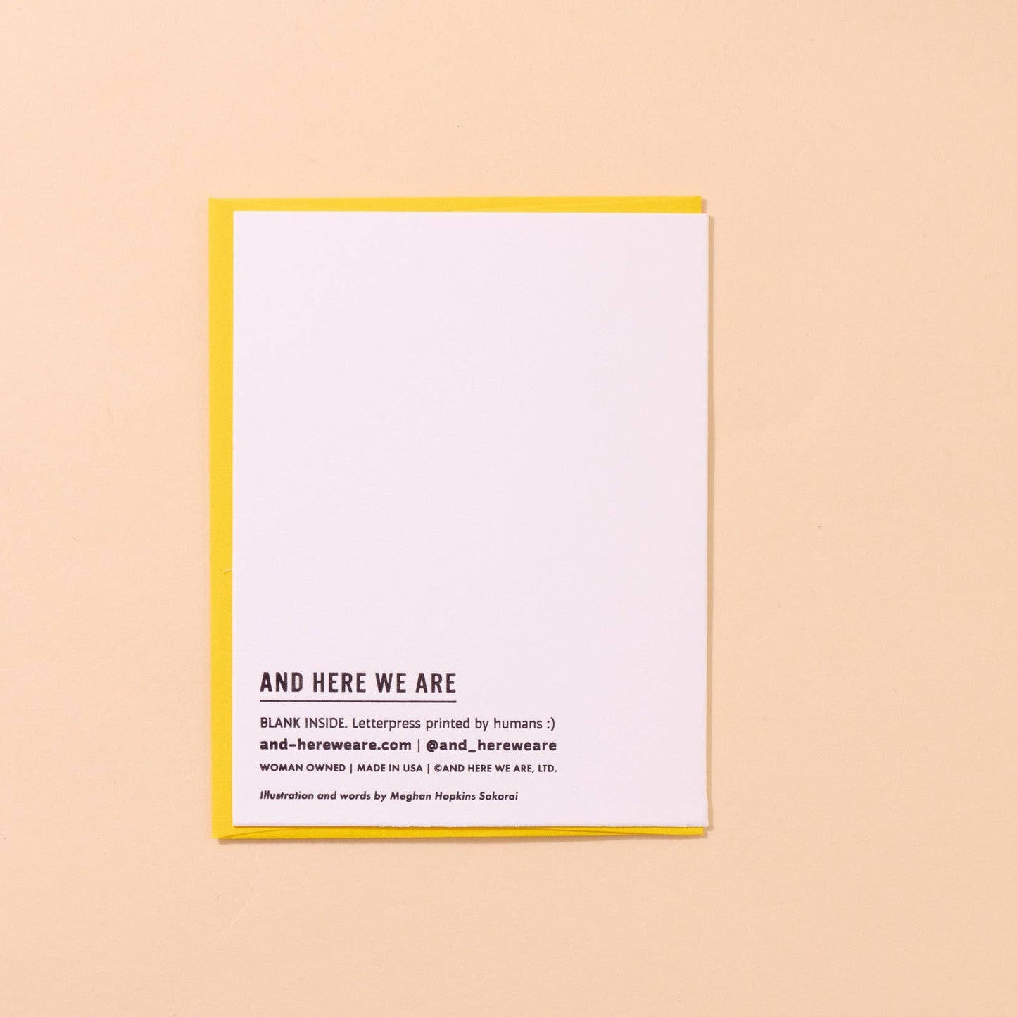 Back of the "peel better" card. Has card details, brand name and contact info