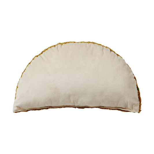 Back of the Taco-shaped pillow background