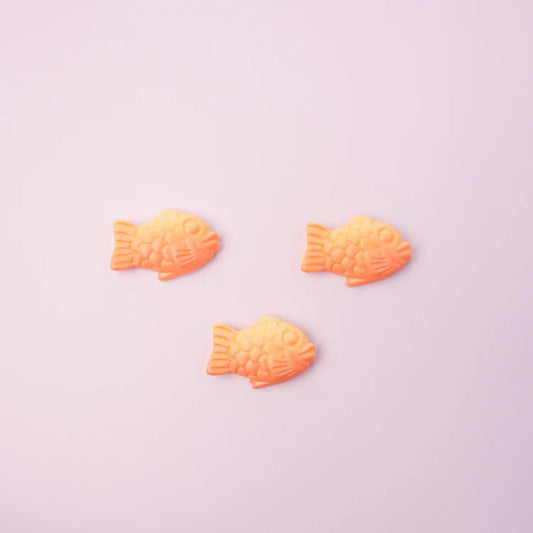 three mini taiyaki shaped magnets