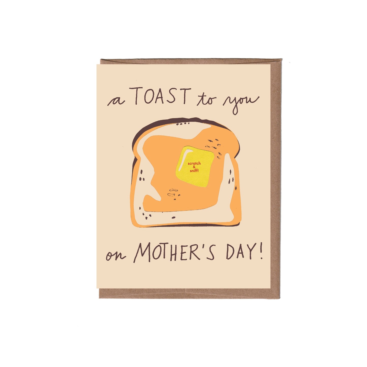 Card with toast illustration and 'a toast to you on Mother's Day' text