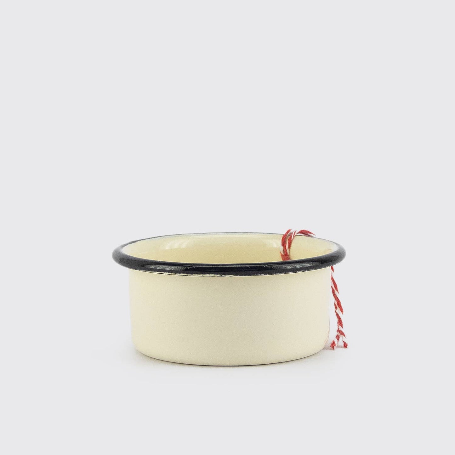 mini enamel saucer bowl in cream