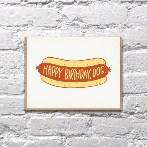 Hot Dog Birthday Card
