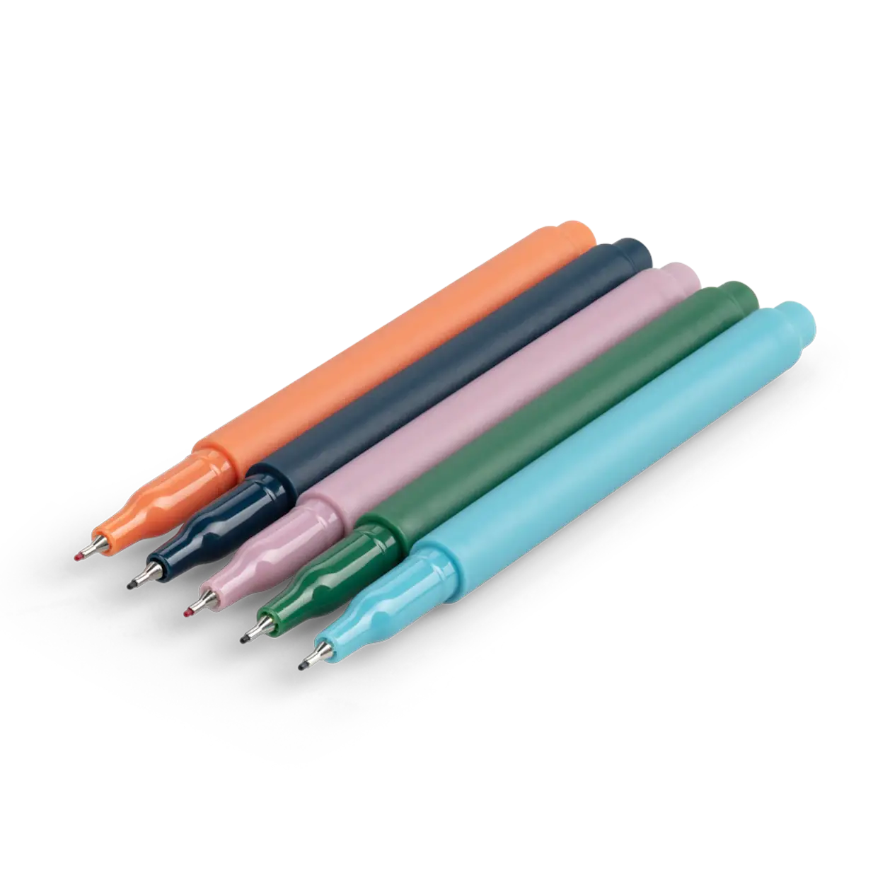 Fine line colored pen set of 5