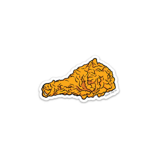 Cut out sticker of a fried chicken drumstick