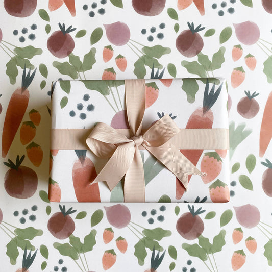 Vegetable print wrapping paper