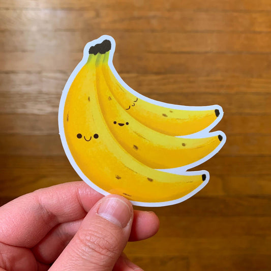 bunch of 3 bananas sticker