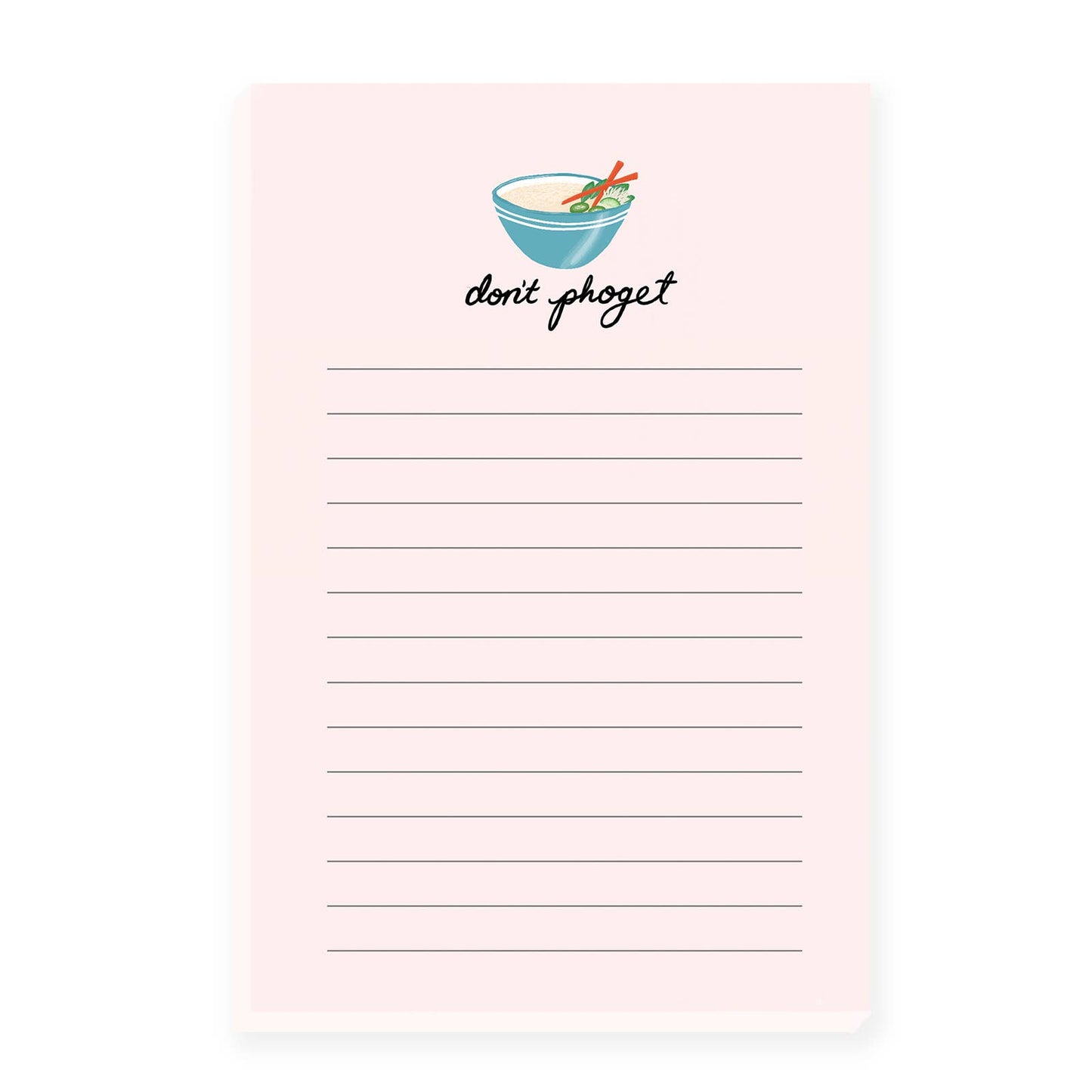 "don't pho-get" lined notepad