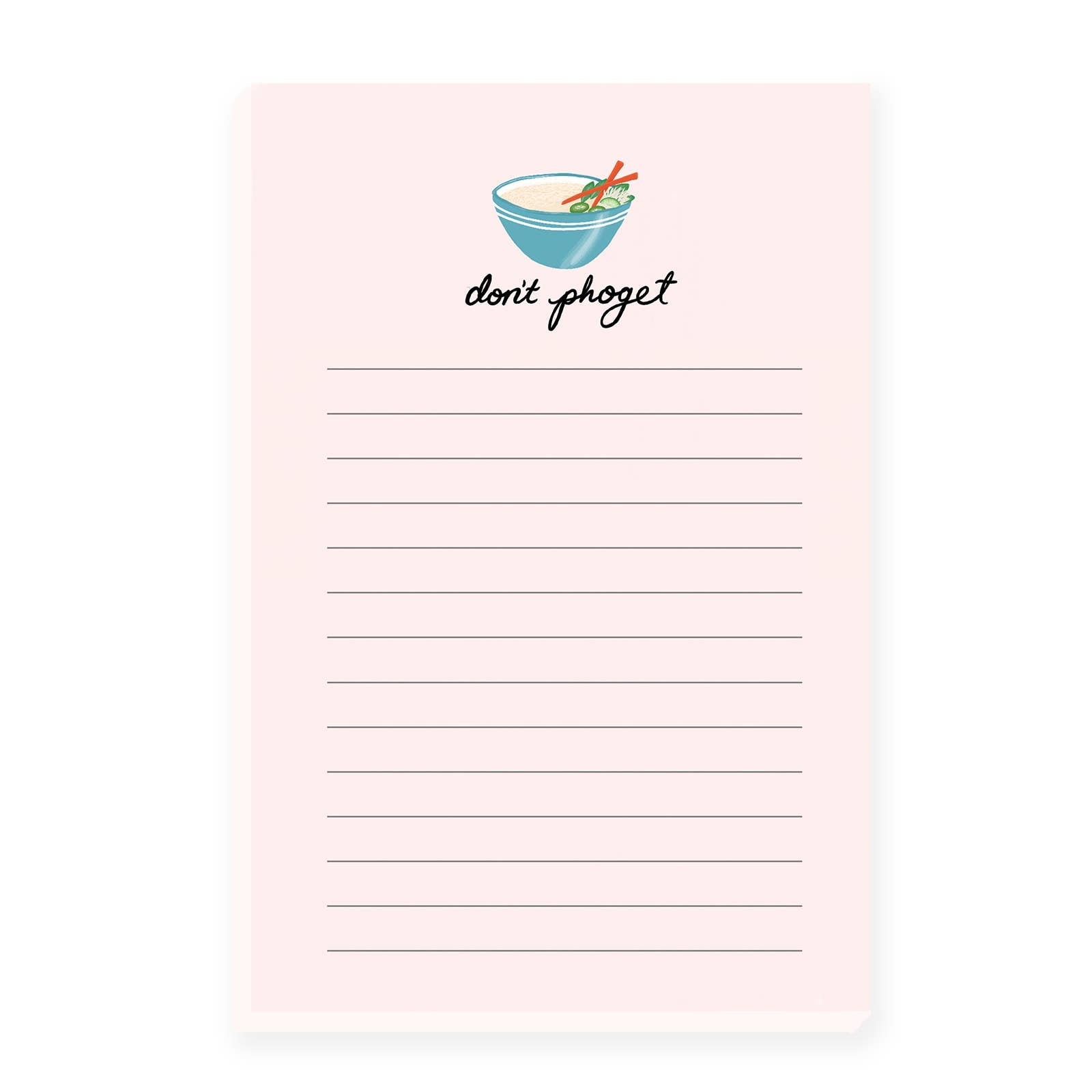 "don't pho-get" lined notepad