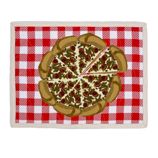 Pizza placemat by Quirky Digs -- whole pizza