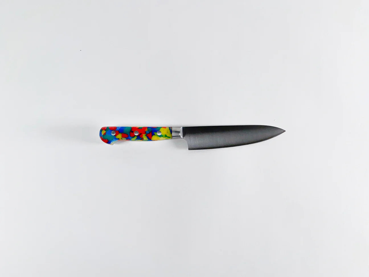 Utility knife with a multi colored handle