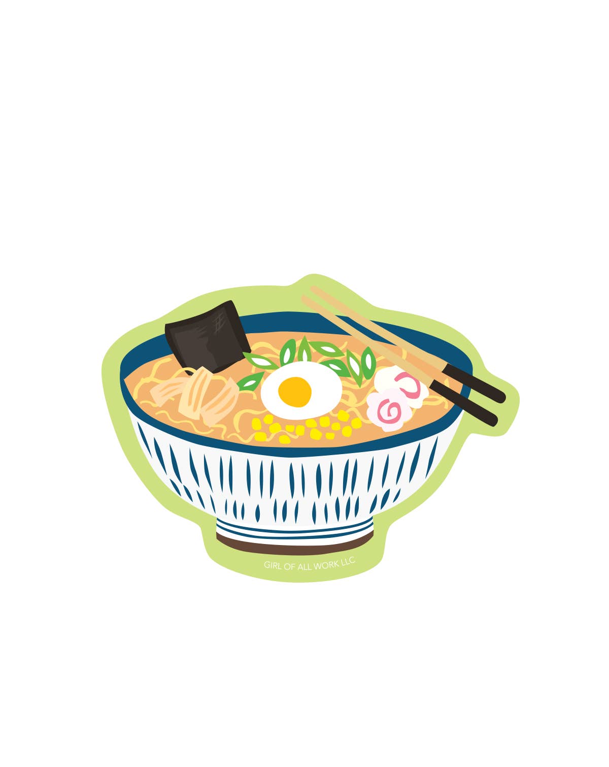 Ramen bowl vinyl sticker