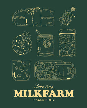 Design image of Milkfarm Anniversary Provisions Tee in collaboration with Marianna Fierro