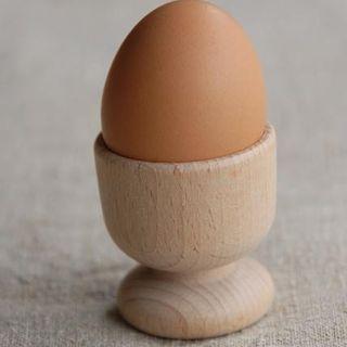 Wooden eggcups made of beachwood