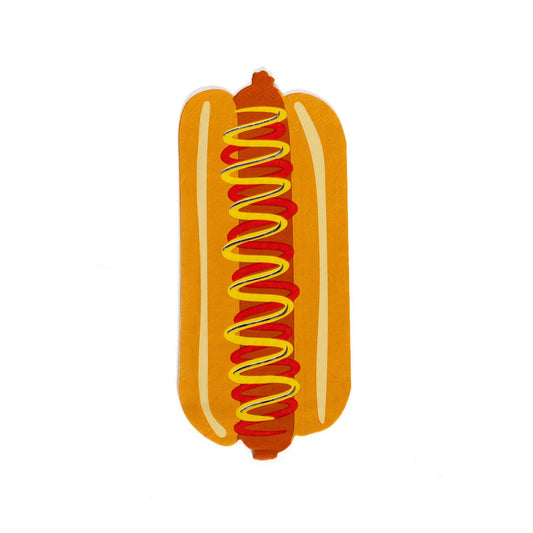 Hot Dog Die-Cut Paper Napkins