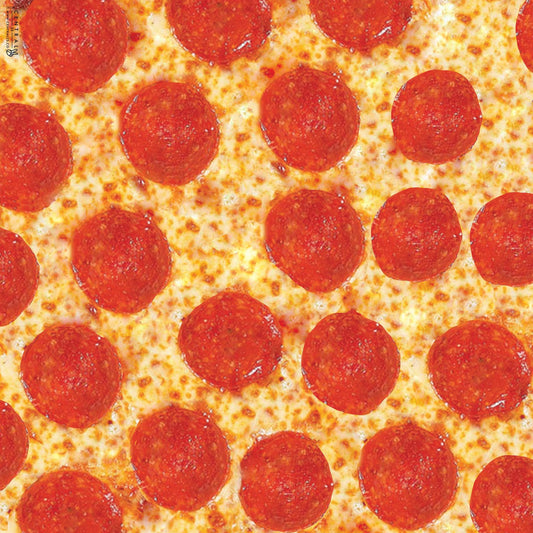 Close up details of pepperoni gift wrap sheet 