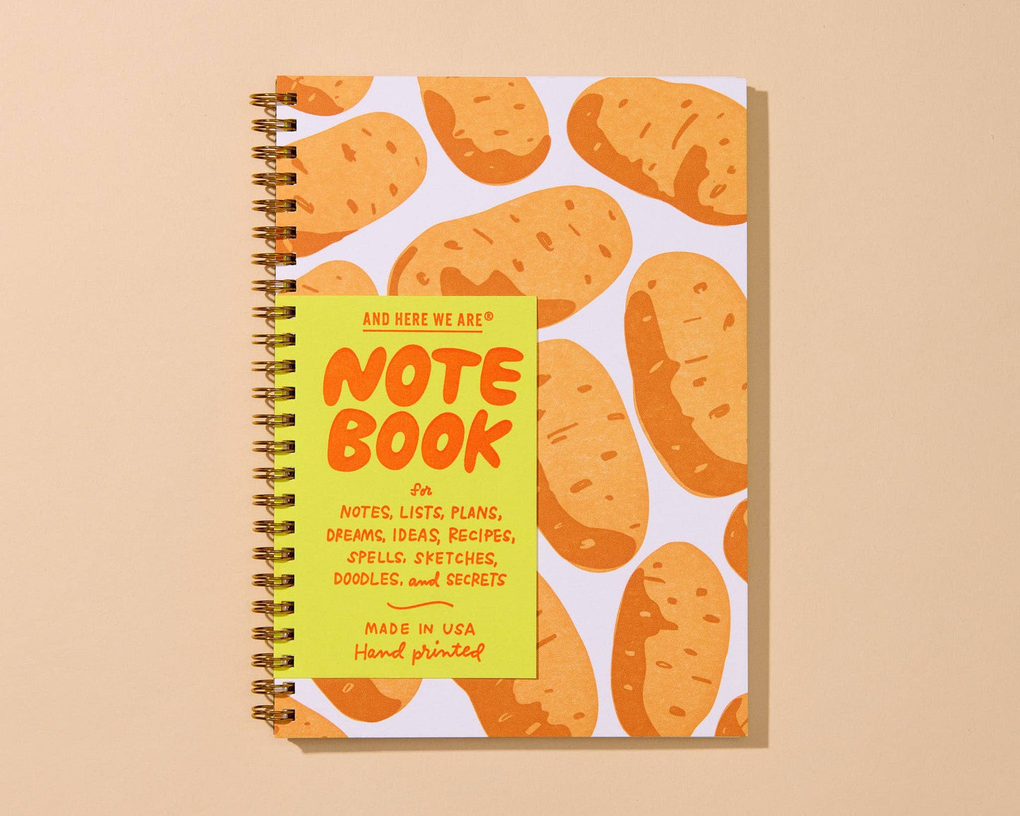 Potato Letterpress Spiral Notebook