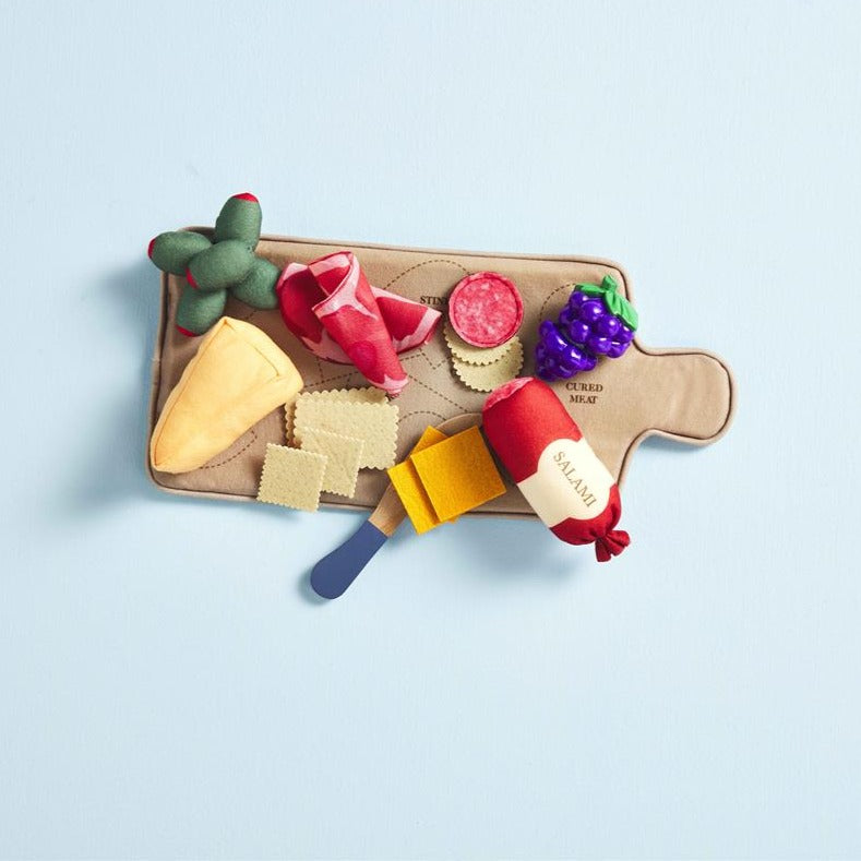 Soft play toy -- first cheese & charcuterie board set 