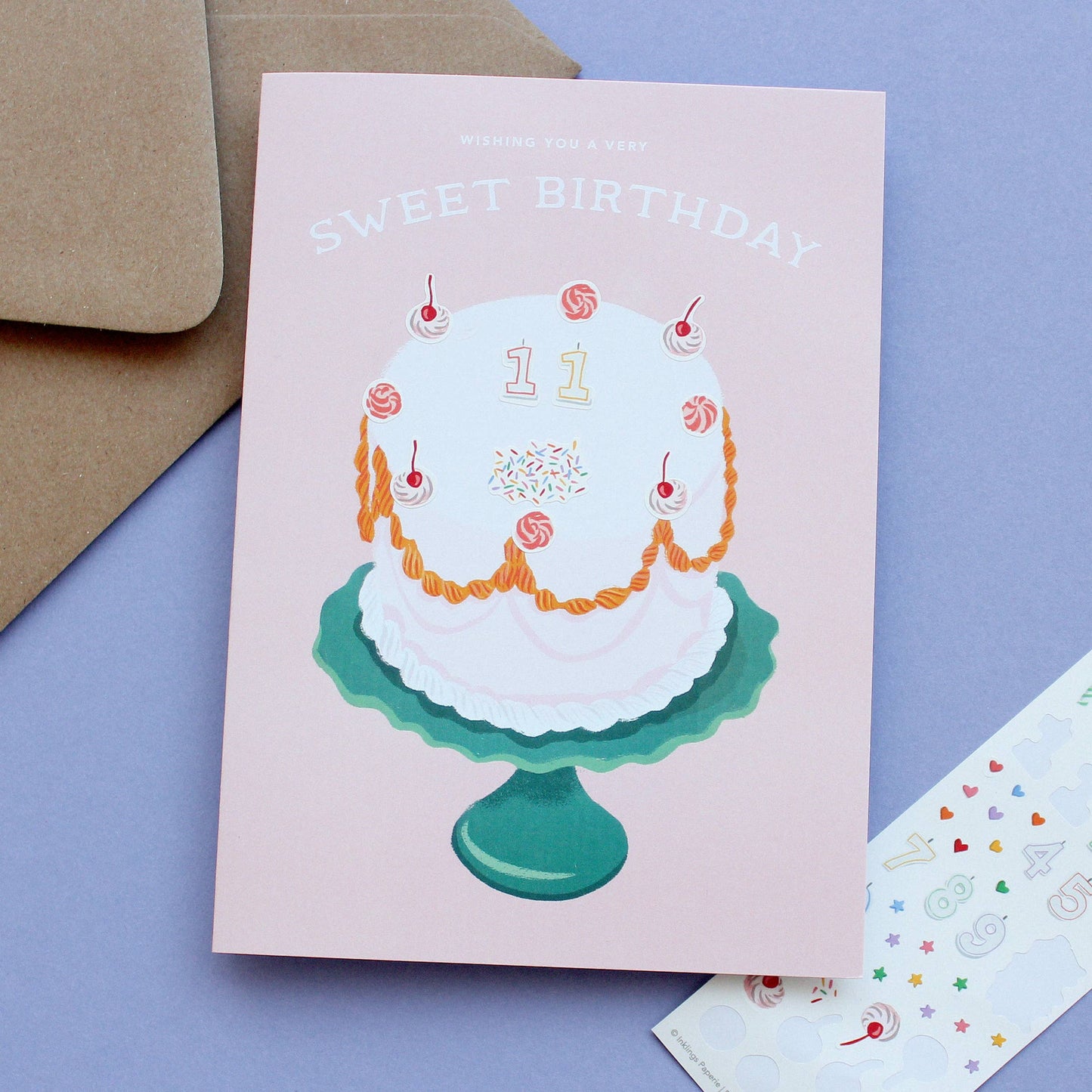 Sticker Scene Card - Decorate a Cake