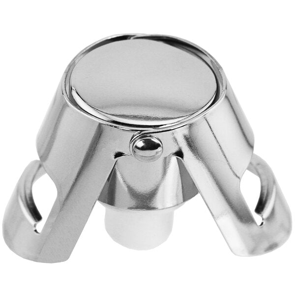 Silver metal-plated champagne stopper