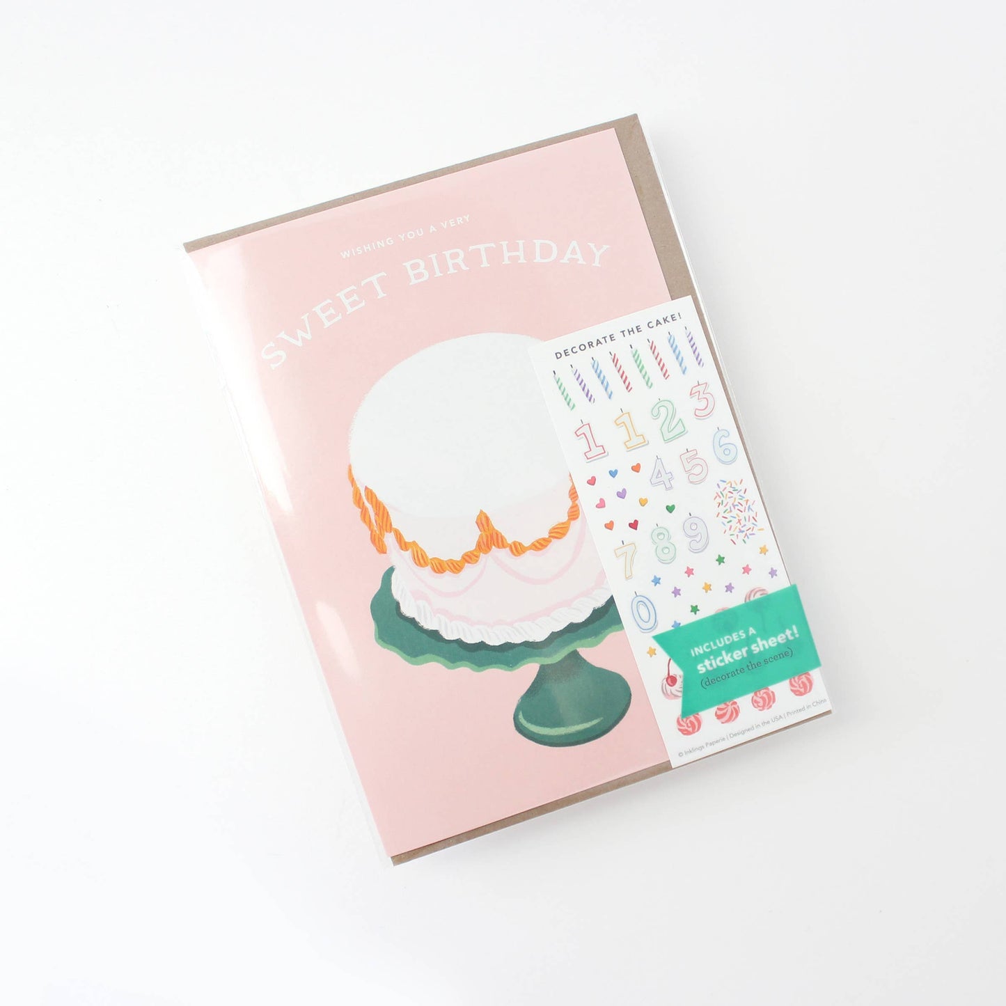 Sticker Scene Card - Decorate a Cake