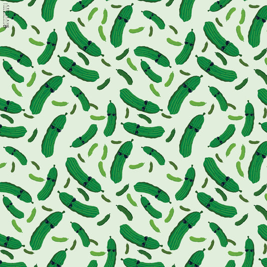 Close up details of pickle wrapping paper 