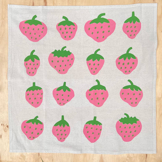 Strawberry Tea Towel: Pink